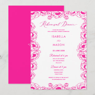 CONVITE DE ENSAIO DE NOIVA COM JARDIM FLORAL ROSA