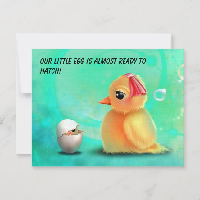 Convite de espera do chá de fraldas (Frente)