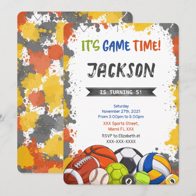 Convite de Esportes (Frente/Verso)