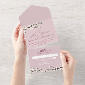 Convite de Evento All-in-One do Cherry Blossom
