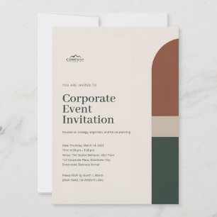 Convite de Evento Corporativo Minimalista Elegante