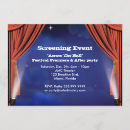 Convite de Evento Curtain Call 7" x 5"