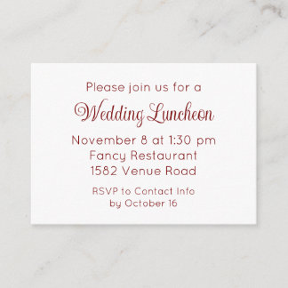 Convite de Evento de Casamento em Script Vermelho