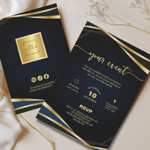 Convite de Evento de Festa Corporativa Elegante Do