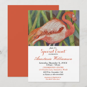 CONVITE DE EVENTO DE FLAMINGO FLUTUANTE