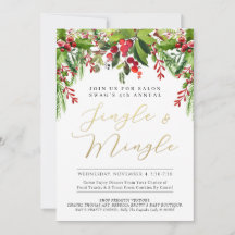 Convite de Evento Jingle & Mingle em Grinalda Fres
