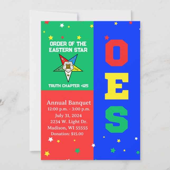 Convite de Evento OES (Frente)