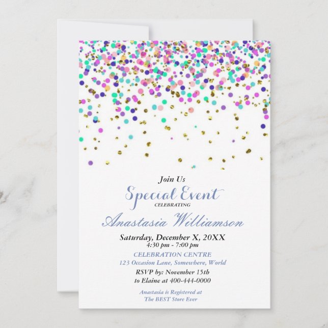 CONVITE DE EVENTOS DE CELEBRAÇÃO (Frente)