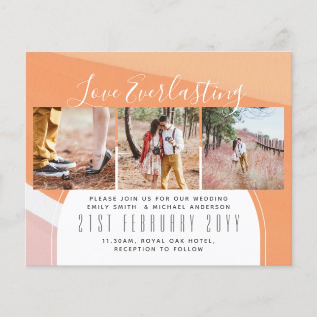 Convite de Everduradouro para evento de casamento  (Frente)