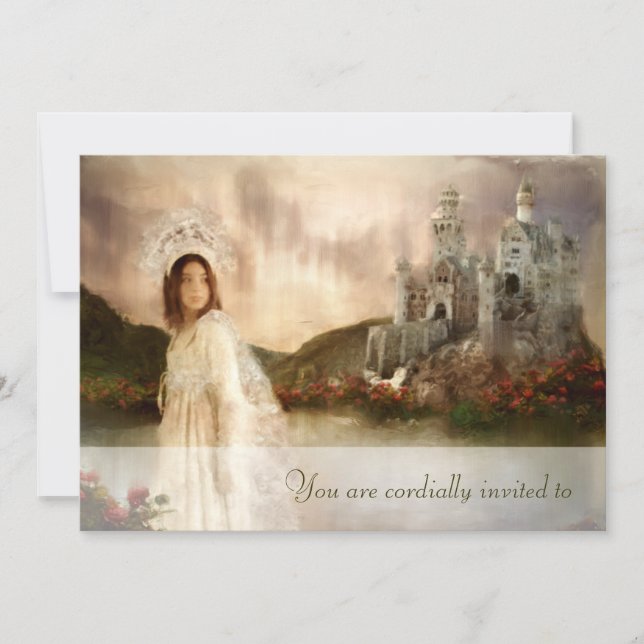 Convite de Fantasia para Chuveiro de Aniversário o (Frente)