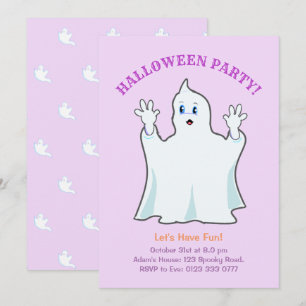 Convite de Fantasma de Gengibre de Halloween