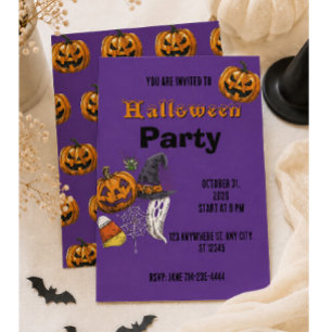 Convite de Feriado de Halloween Convite de Hallowe