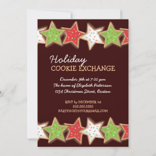 Convite de Feriado de Swap de Cookie de Natal