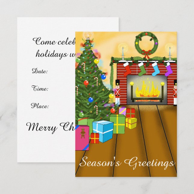 Convite de Feriado (Personalizável) (Frente/Verso)