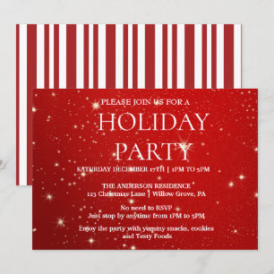 Convite de Férias com Enfeites de natal