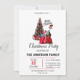 Convite de Férias de Natal Antigo