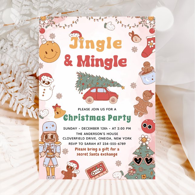 Convite de Férias de Natal Jingle Mingle (Criador carregado)