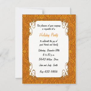 Convite de Férias Retroativas Douradas