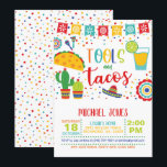 Convite de Ferramentas e Tacos - Branco<br><div class="desc">Convite perfeito para celebrar aquele noivo especial!
Confira nossa loja Etsy para itens digitais correspondentes:
https://www.etsy.com/shop/BDPDesignsWeddings?search_query=tools and tacos</div>