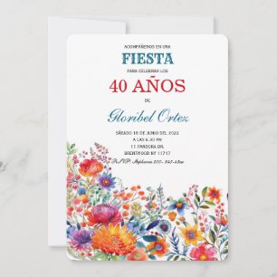Convite de Festa 40 Anos Mulher Convite