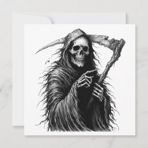 Convite de Festa à Fantasia de Halloween Ceifador