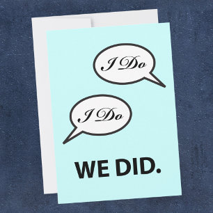 Convite de festa após casamento Eu aceito Nós fize