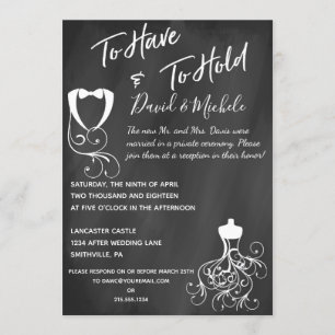 Convite de festa após/depois do casamento
