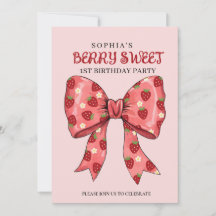 Convite de Festa Berry Sweet