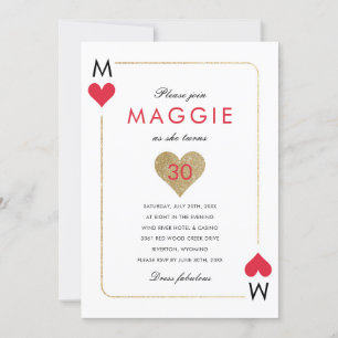 Convite de Festa Casino Night