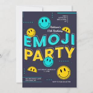 Convite de Festa com Emoji