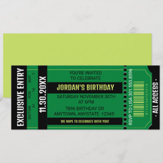 Convite de Festa com Ingresso | Convite para Qualq