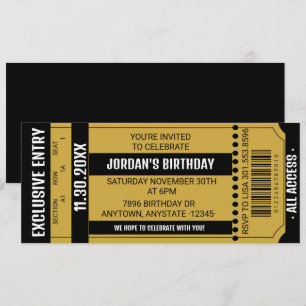 Convite de Festa com Ingresso   Convites de Evento