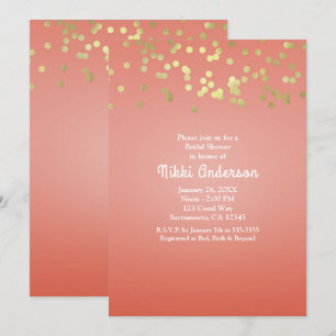 Convite de Festa com Pontos de Ouro Chic Dipped Co