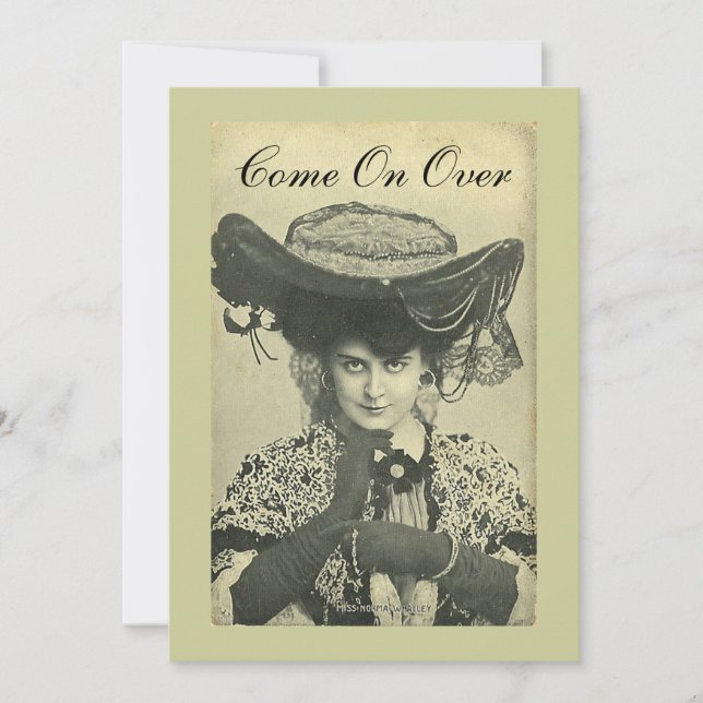 Convite de Festa - Convite Vintage Vixen! (Frente)