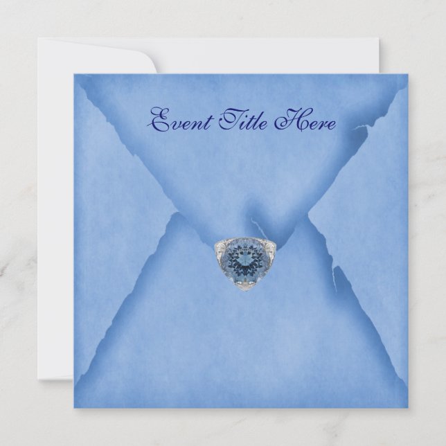 Convite de Festa Customizado com Joias (Frente)