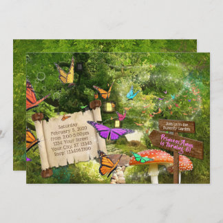 Convite de Festa da Princesa Borboleta