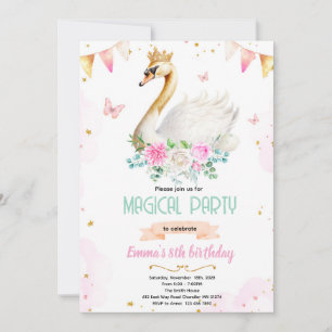 convite de festa da princesa cisne