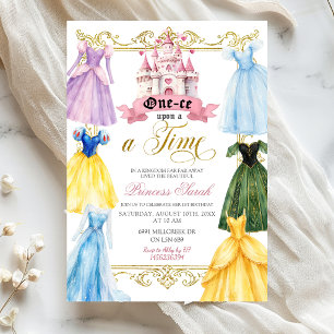 Convite de festa da princesa uma vez por todas
