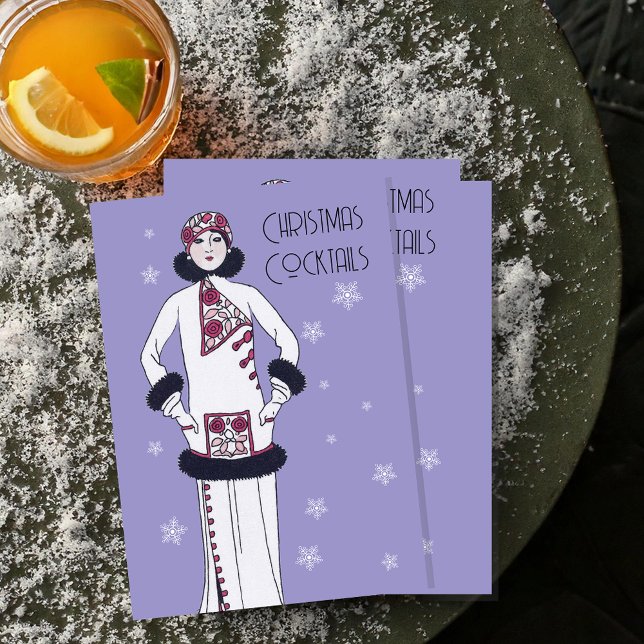Convite de festa da Rainha da Neve Vintage (Criador carregado)
