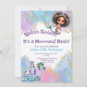 Convite de Festa da Sereia Splish Splash