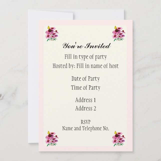 Convite de Festa - Daisy Design (Frente)
