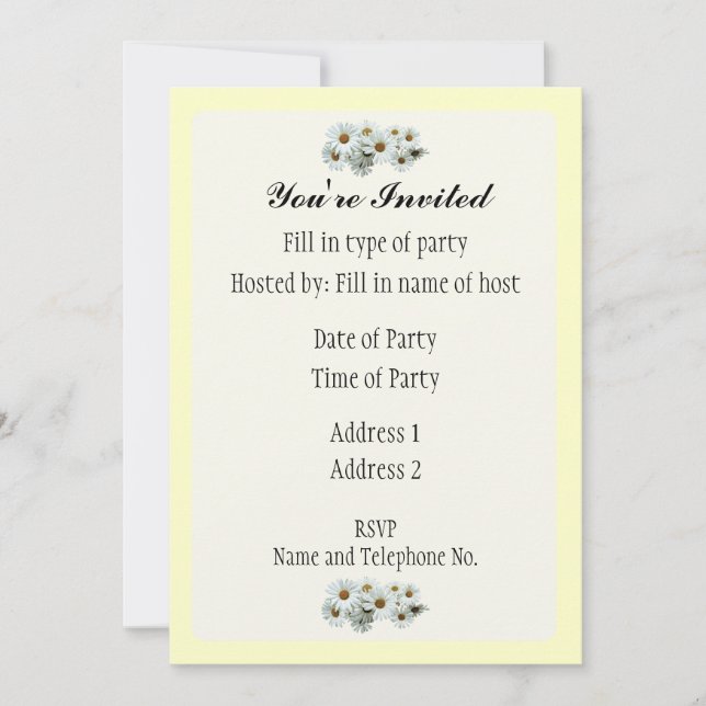 Convite de Festa - Daisy Design (Frente)