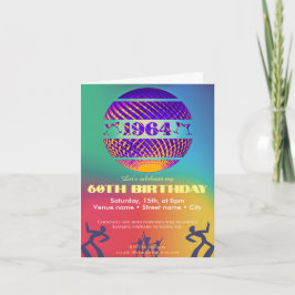 Convite de festa de aniversário de 1964