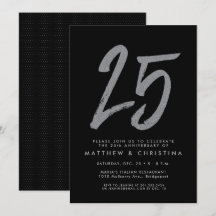 convite de festa de aniversário de 25 anos com bri