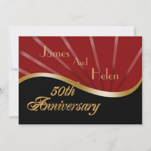 convite de festa de aniversário de 50 anos casamen