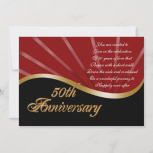 convite de festa de aniversário de 50 anos casamen
