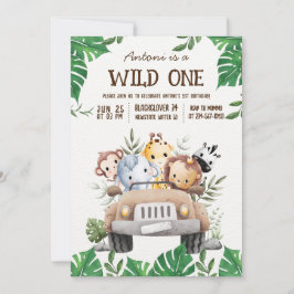 Convite de Festa de Aniversário de Animais da Selv