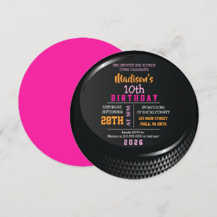 CONVITE DE Festa de aniversario de meninas ROUND H