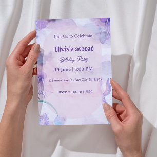 convite de festa de aniversário de sereia para men