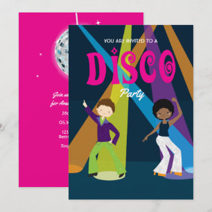 convite de festa de aniversário disco